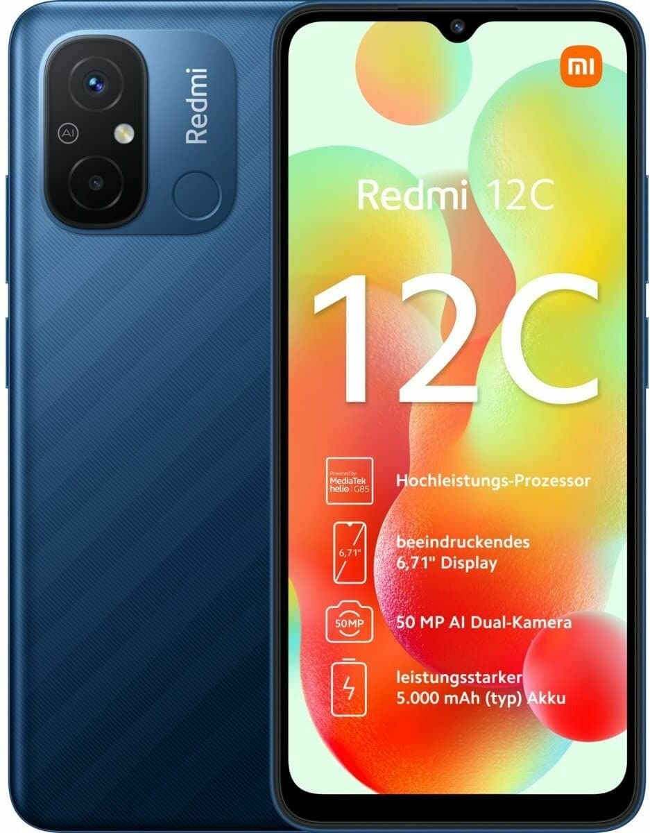 Smartphone Xiaomi 12C Blue 128 GB 6,71" 4 GB RAM MediaTek Helio G85 6,7" — afbeelding 1