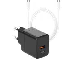 Dual USB C Snellader Set - USB-C naar USB-C Kabel 3 Meter - 35W - Geschikt voor S24,S23, S22, S21, S20 series en A73, A53, A13, A23 series - Power Delivery & PPS Fast Charging