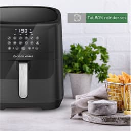 CoolHome AF23 Airfryer XXL Deluxe - 6,5 Liter - Hetelucht friteuse met Keramische coating - zwart — thumbnail 2
