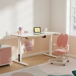 Kinderbureau Ringe elektrisch in hoogte verstelbaar wit — thumbnail 5