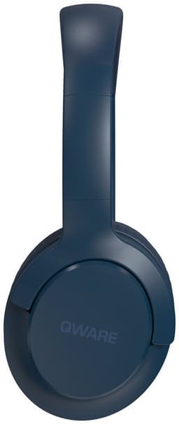 Qware - Draadloze Koptelefoon - Draadloos- Bluetooth 5.1 - Headset - Headphone - Volumeknoppen - USB-C - 20h luisteren op 50% - Vouwbaar Design - Blauw — thumbnail 2