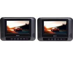 Denver Draagbare DVD Speler Auto - 7 inch - 2 schermen - Incl. Bevestigingsriemen - USB - MTW793