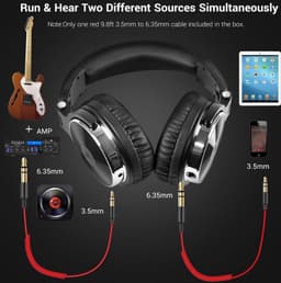OneOdio Studio Dj Headphone Pro 10 - Over-ear koptelefoon - hoofdtelefoon  - dj set - kop telefoon - professionele koptelefoon - muziek studio - dj set mengpaneel - dj Headphones — thumbnail 4