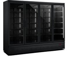 Combisteel Koelkast - 2025L - Zwart - 0°C/+10°C - Geforceerd - Draaideuren - Wielen - 2508x710x1997mm - Horeca Koelkast