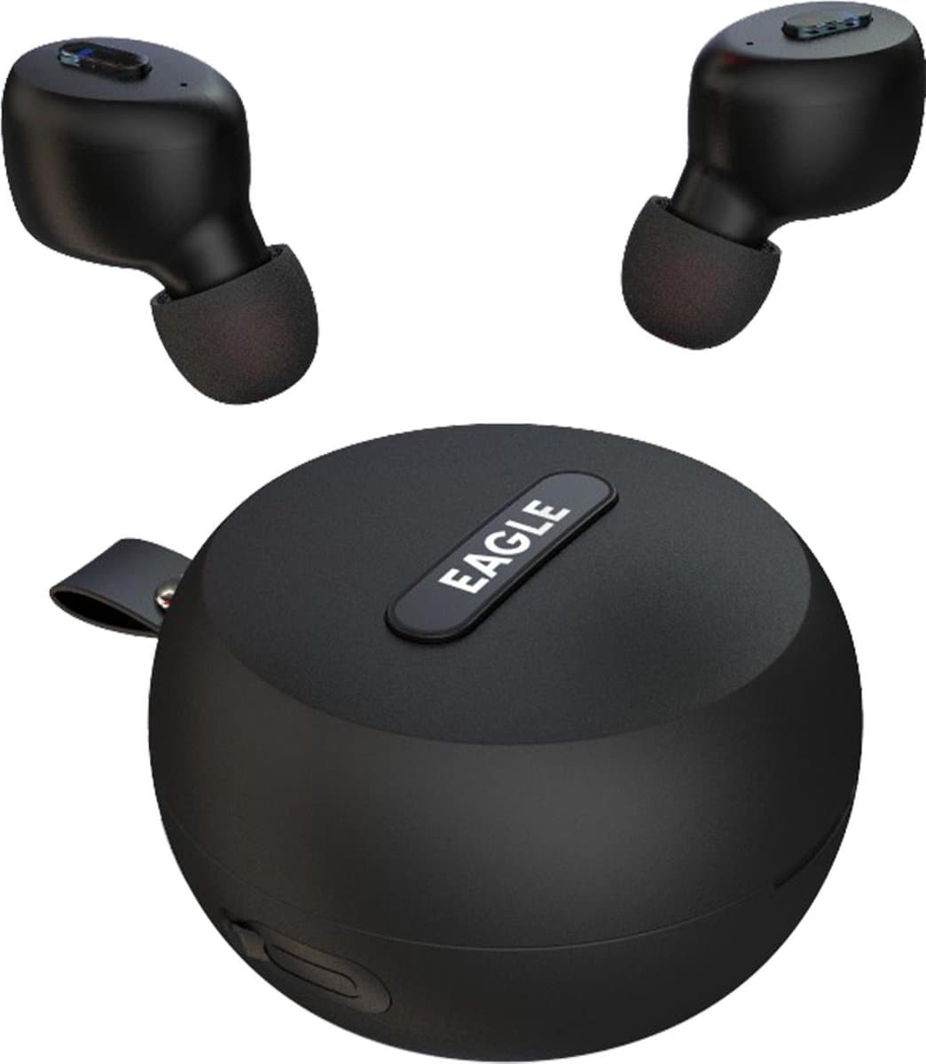 Eagle X12 Wireless Earbuds | Draadloze In-Ear Oordopjes | Zwart — afbeelding 1