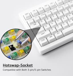 Sounix Mechanisch Gaming Toetsenbord - Mechanisch Qwerty Gaming Toetsenbord - 111 Keys - RGB Effect - US Qwerty - Roze — thumbnail 4