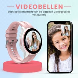 VUBIO 4G Kinder Smartwatch L1 - GPS - Incl. SIM - Videobellen - Roze — thumbnail 3