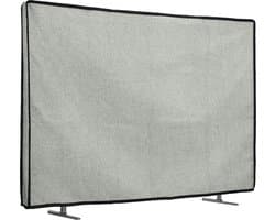 kwmobile linnen beschermhoes voor smart tv geschikt voor 24" TV hoes - Opvouwbare tv hoes - Televisie cover in lichtgrijs