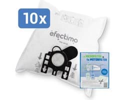 Miele C2 stofzuigerzakken van efectimo + filterset - geschikt voor: Miele Complete C2 stofzuigezrakken - 10 stuks - drielaags topkwaliteit microvezel Miele stofzuigerzakken