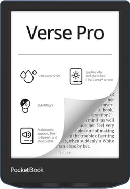 Verse pro - E reader - ‎Bluetooth - Wi-Fi - 1072 × 1448 pixels - Touchscreen - 186gram - Smartlight - IPX8 - 69inch - 16GB - CBR - Zwart - — thumbnail 1