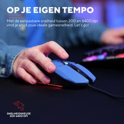Trust GXT 109B Felox - Gaming Muis - Bedraad - 6400 DPI - RGB Verlichting - Blauw — thumbnail 3