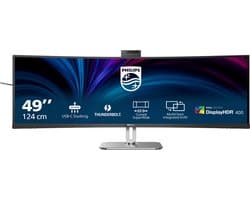 Philips 49B2U6903CH/00 computer monitor 124,5 cm (49") 5120 x 1440 Pixels Dual QHD LCD Grijs