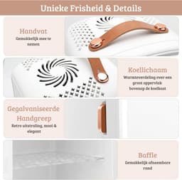 Skincare Beauty Fridge – Mini Koelkast – Minibar – 6 Liter – Slaapkamer – Stijlvol – Met LED Spiegel – Wit — thumbnail 5
