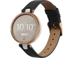 kwmobile lederen horlogebandje geschikt voor Garmin Lily Sport polsband - Echt leren smartwatch bandje - Activity tracker horloge band in zwart