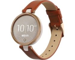 kwmobile lederen horlogebandje geschikt voor Garmin Lily Sport polsband - Echt leren smartwatch bandje - Activity tracker horloge band in bruin