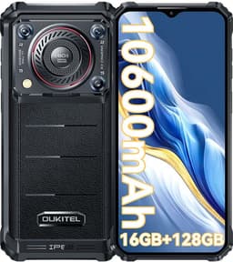 Oukitel WP36 16,6 cm (6.52") Hybride Dual SIM Android 13 4G USB Type-C 16 GB 128 GB 10600 mAh Zwart — thumbnail 1