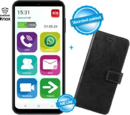 Senioren smartphone met grote knoppen - WhatsApp - simlockvrij - Op basis van Samsung - Senioren Mobiele Telefoon - 128GB - 6.7 inch Scherm - Inclusief beschermhoes — thumbnail 1
