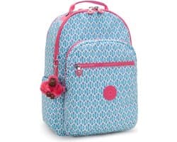 Kipling Seoul Laptop Rugzak 15 inch - Schoolrugzak Rugzak 27 Liter - Meisjes Schooltas Laptopvak 15" - Boekentas - Dreamy Geo