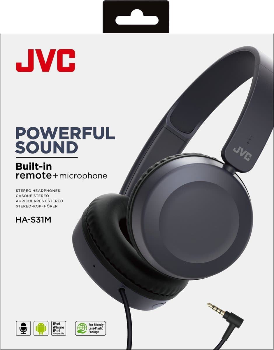 JVC HA-S31M - On-ear koptelefoon - Blauw — afbeelding 1