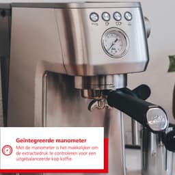 Solis Barista Perfetta Plus 1170 V2 Pistonmachine - Heerlijke Koffie Binnen 1 Minuut - Compacte en Hoogwaardige Espressomachine - Melkschuimsysteem - Zilver — thumbnail 4