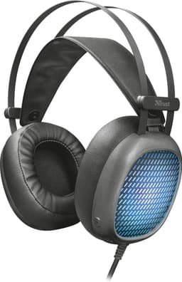 Trust Lumen | Headset | LED | Over-ear | Zwart, Blauw — thumbnail 1