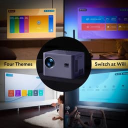 4K LED Mini Projector met Elektrische Focus en Keystone Correctie - 5G WiFi en Bluetooth - 20000 Lumen - Compatibel met TV Stick en Smartphone — thumbnail 2