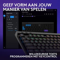 Logitech G515 Lightspeed TKL - Draadloos Gaming Toetsenbord - RGB - Qwerty US - Zwart — thumbnail 7