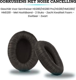 Somstyle Oorkussens Met Hoofdband Geschikt Voor Sennheiser HD280, HD280 Pro, HD281, HMD280 & HMD281 - Zacht Schuim - Kunstleer - Zwart — thumbnail 5