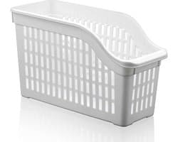 Organizers - Koelkast Oganizer - Koelkast bakje - Organizer Kast - Opbergbakje - Smalle model - Wit - 3 Stuks