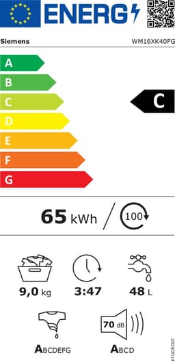 Siemens iQ700 WM16XK40FG, Voorbelading, 9 kg, A, 70 dB, 1600 RPM, C - Automatisch doseren - Zeer stil — thumbnail 3