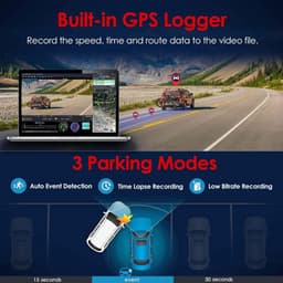 Autocamera 1080p Full HD 25K wifi super nachtzicht 170 graden groothoek G-sensor WDR loopopname 24-uurs parkeermonitor - Full HD dashcam met 170 graden groothoek dashcam — thumbnail 5