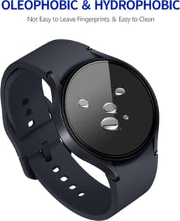 By Qubix - Screen protector Tempered Glass - Full cover - Geschikt voor de Samsung Galaxy Watch 7 - 44mm — thumbnail 4