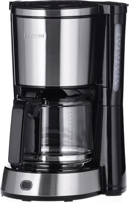 Severin KA 4823 Koffiezetapparaat – 10 Kopjes – 1,25 Liter – Glazen Kan – Druppelstop – RVS/Zwart — thumbnail 1