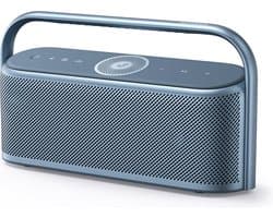 soundcore by Anker Motion X600 Draadloze Bluetooth Speaker – 50W Geluidsvermogen – Immersive Spatial Audio – 5 Drivers en 5 Versterkers – 12 Uur Speeltijd – IPX7 Waterdicht – USB-C Opladen – Blauw