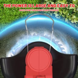 Bosmaaier Electrisch - Grastrimmers met Accu - Grasmaaier - Handmaaier met Wielen -Zwart met Rood — thumbnail 2