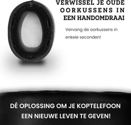 Somstyle Oorkussens geschikt voor Sony WH-H900N / MDR-100ABN Koptelefoon - 2 Stuks - Zacht Schuim - Eiwitleer - Zwart — thumbnail 3