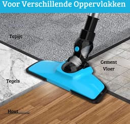 Stofzuiger zonder Zak – Op Accu – Vlekkenreiniger – Tapijtreiniger – Vacuum Cleaner – Draadloos – Extra Licht – Blauw/Grijs — thumbnail 3