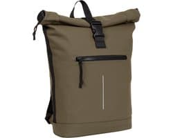 New Rebels Mart New York Olijf Groen 21L Rugtas Rolltop Waterafstotend Laptop 15.6