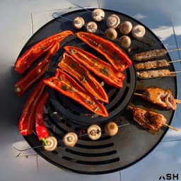 ASH - Phoenix - XXL - Plancha barbecue met grillring - Buitenkoken - Plancha BBQ - Plancha Bakken - Zwart - Grillring - Extra groot — thumbnail 2