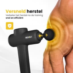 Revolt® Massage Gun Pro - 6 Luxe Opzetstukken - Voor Spierherstel & Blessures - 12MM Deep Tissue - Massage Apparaat Professioneel - Massage Pistool - Hoge Amplitude - 2500mah dubbel accu — thumbnail 4