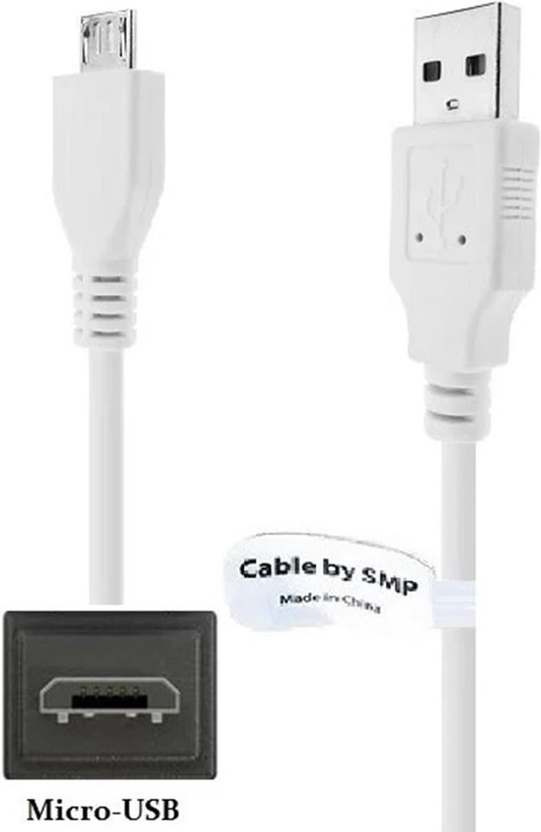 OneOne 3,2m Micro USB kabel. Extra sterke laadkabel. Stevig oplaadkabel snoer past op Ultimate Ears Blast, Boom 1, Boom 2, Boom 3, Megablast, Megaboom, Megaboom 3, Roll 1, Roll 2, Wonderboom 1 & 2 — afbeelding 1