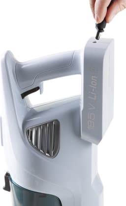 DOMO DO233SV Steelstofzuiger Draadloos 2-in-1 - Stofzuiger Zonder Zak - Kruimelzuiger - 18.5V - HEPA Filter - Blauw/Wit — thumbnail 4