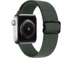 By Qubix - Geschikt voor Apple Watch bandje - Solo Loop Nylon bandje - Groen - Geschikt voor Apple Watch 44mm / 45mm / 46mm / 49mm (Ultra 1,2 en 3) - Smartwatch bandje - nylon - bandje iWatch