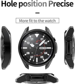 DrPhone SGW TPU case - Extra Dun - Geschikt voor Samsung Galaxy Watch 3 / 45mm - Flexibele Bumper - Transparant — thumbnail 6