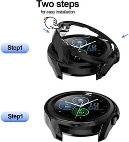 DrPhone SGW TPU case - Extra Dun - Geschikt voor Samsung Galaxy Watch 3 / 45mm - Flexibele Bumper - Transparant — thumbnail 4