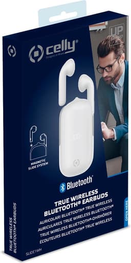 Celly Slide1 Headset Draadloos In-ear Oproepen/muziek Bluetooth Wit — thumbnail 2