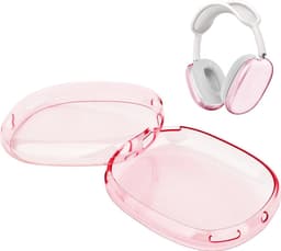 KELERINO. Siliconen Transparant Cover Case geschikt voor Airpods Max - Roze — thumbnail 2