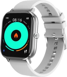 DrPhone GTE3 Smart - Metalen Smartwatch Met belfunctie - GPS (smartphone) - Auto Sport - Notificaties - Mail lezen - Geschikt Voor iOS/Android - - Mist Gray — thumbnail 1