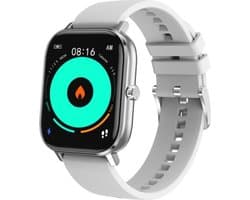 DrPhone GTE3 Smart - Metalen Smartwatch Met belfunctie - GPS (smartphone) - Auto Sport - Notificaties - Mail lezen - Geschikt Voor iOS/Android - - Mist Gray