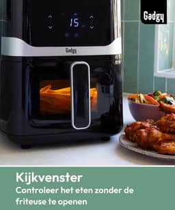 Heteluchtfriteuse met Zichtraam 5L - XXL Airfryer 1400W - Digitale Touchscreen — thumbnail 3